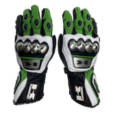 Kawasaki Ninja Motorbike Racing Leather Gloves